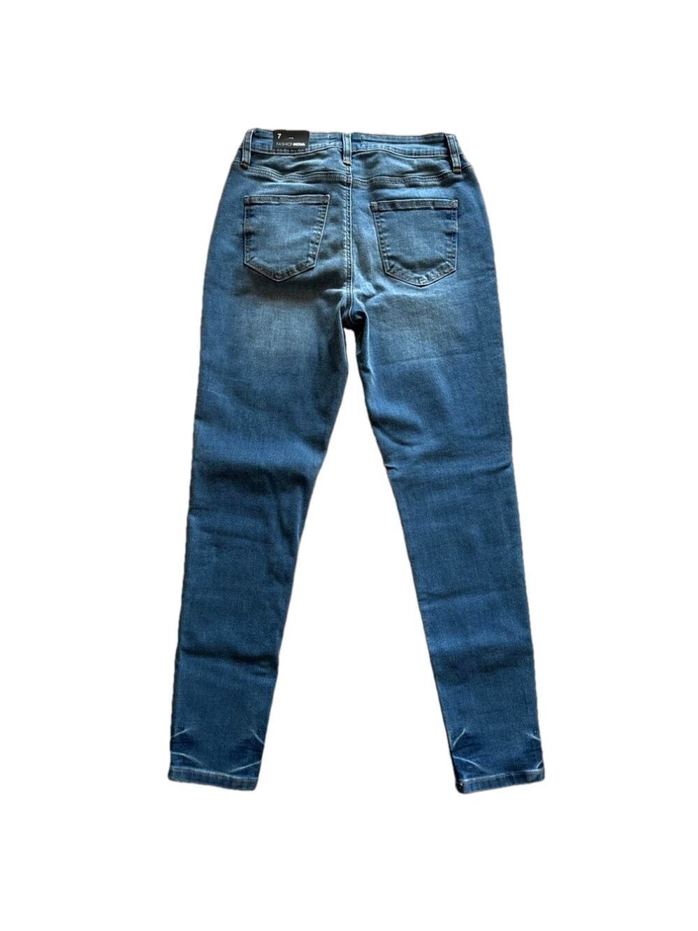 NWT Fashion Nova High Rise Super Stretch Jeans Sz 7 - Picture 2 of 2